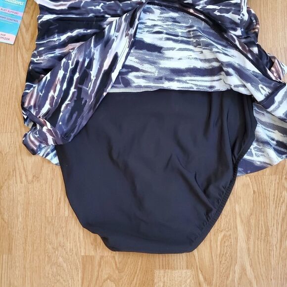 Swim Solutions Triple Tiered Tummy-Control 1-Piece - Picture 10 of 15